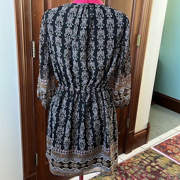 Madewell  Boho dress  peasant style lace up V front  elastic waist  Size 2 NWOT - Picture 7 of 12